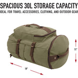 19-Inch Convertible Canvas Duffle Backpack