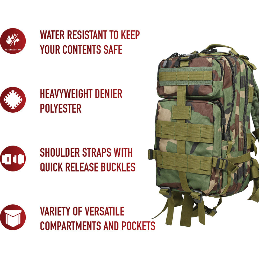 Rothco Camouflage Military Medium Transport Backpack