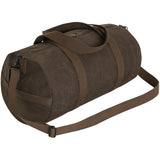 19-Inch Vintage Round Waxed Canvas Duffle Bag