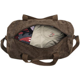 19-Inch Vintage Round Waxed Canvas Duffle Bag