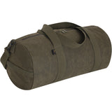 19-Inch Vintage Round Waxed Canvas Duffle Bag