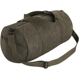 19-Inch Vintage Round Waxed Canvas Duffle Bag