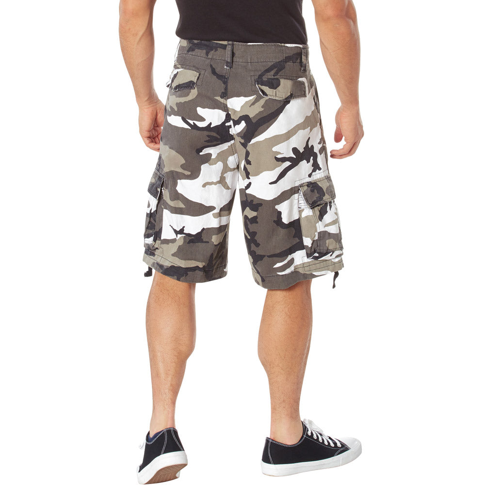 Vintage City Camo Military Utility Cargo Shorts