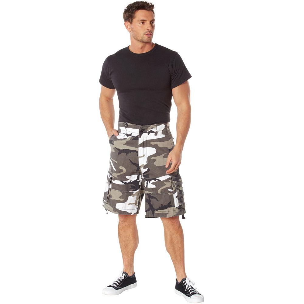 Vintage City Camo Military Utility Cargo Shorts