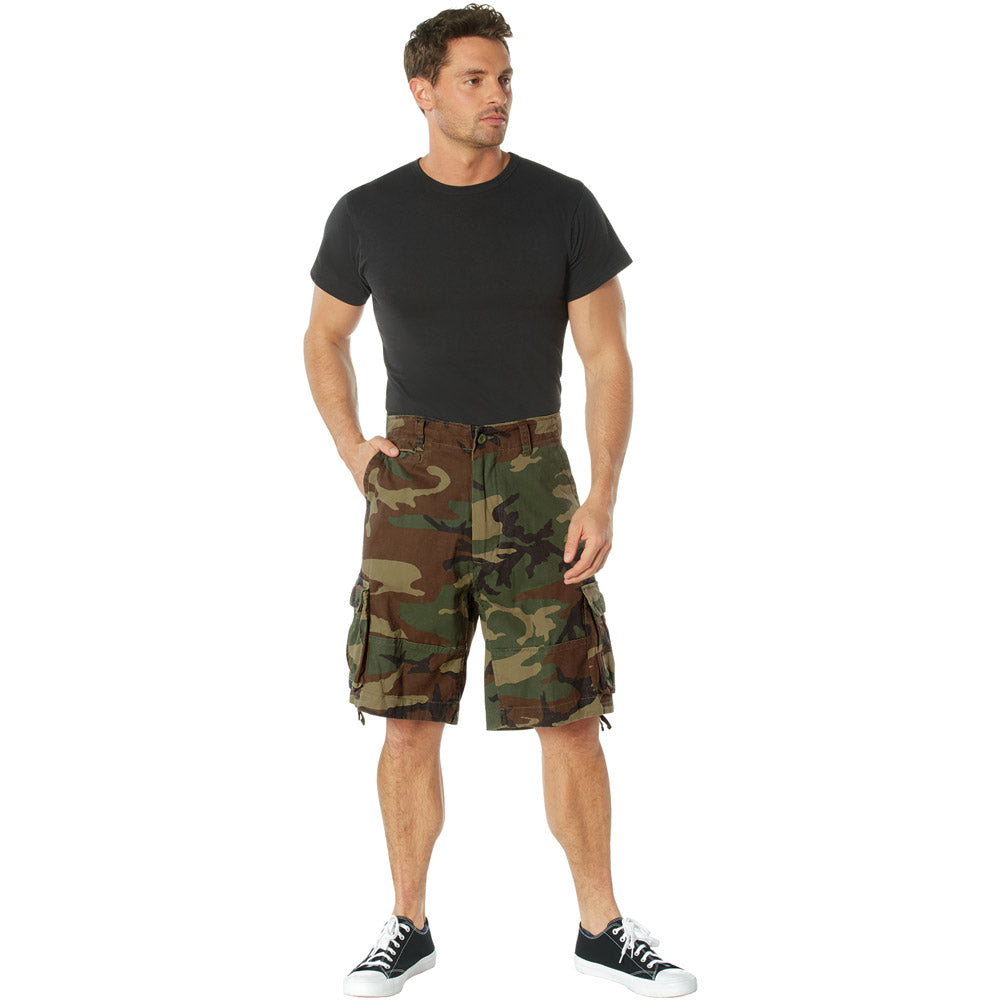 Woodland Camo Vintage Utility Cargo Short