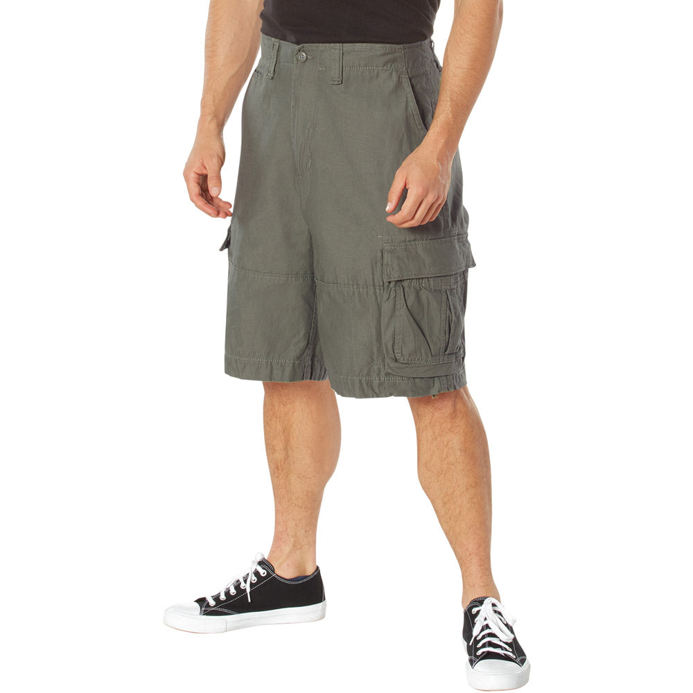 Olive Drab Infantry Utility Vintage Military Shorts