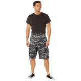 Vintage Subdued Urban Digital Camo Military Utility Cargo Shorts