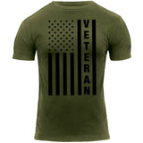 Olive Drab Veteran Flag Military T-Shirt