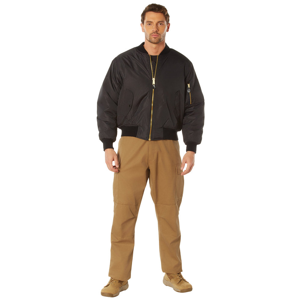 Nylon Enhanced Water Resistant MA-1 Bomber Jacket Nylon Enhanced Water Resistant MA-1 Bomber Jacket