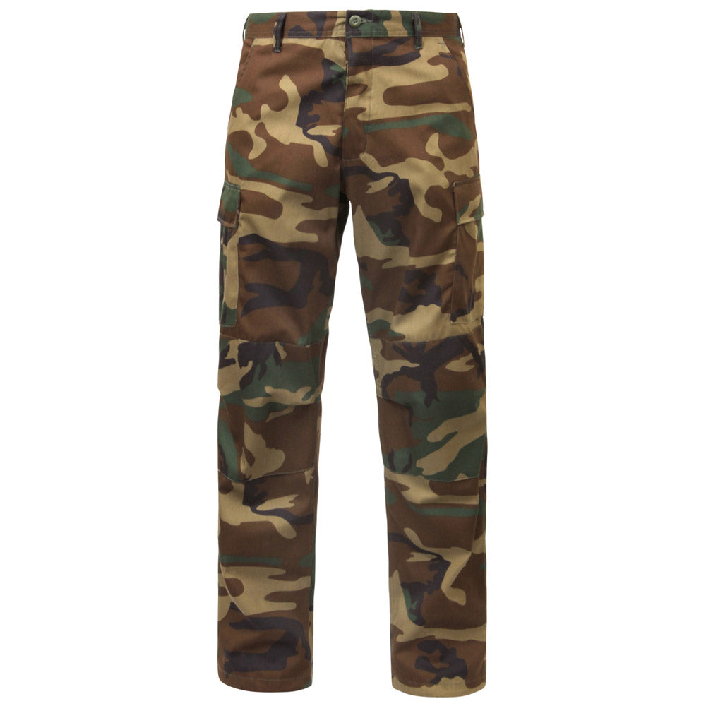 Relaxed Fit Camouflage Zipper Fly Military Cargo Pant