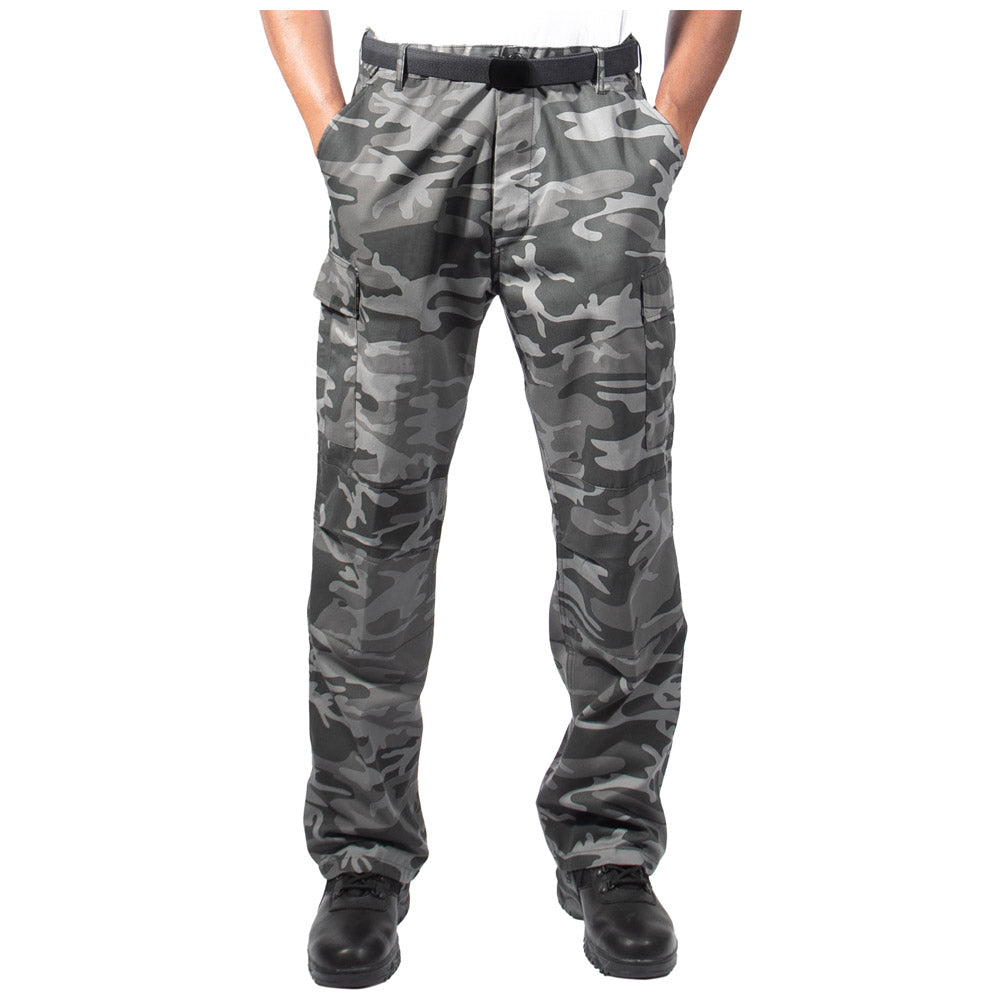 Relaxed Fit Camouflage Zipper Fly Military Cargo Pant