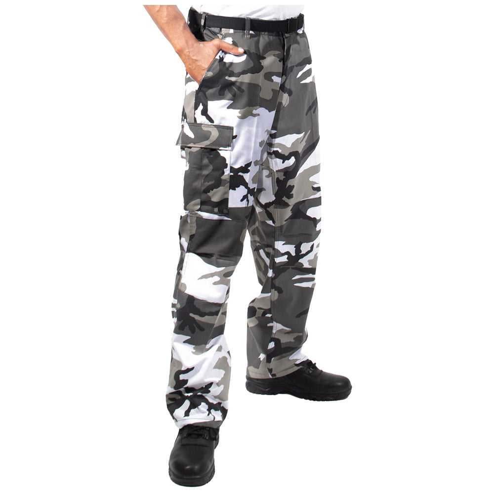 Relaxed Fit Camouflage Zipper Fly Military Cargo Pant