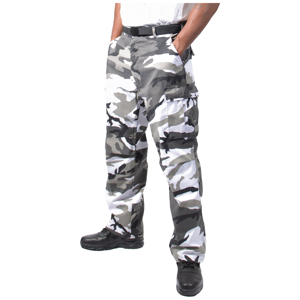 Relaxed Fit Camouflage Zipper Fly Military Cargo Pant