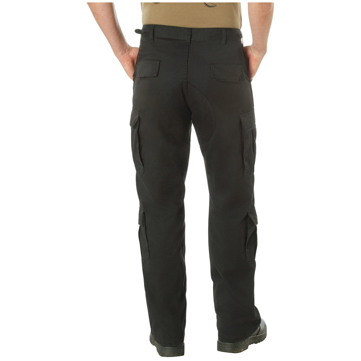 Vintage Black Paratrooper Cargo Pants