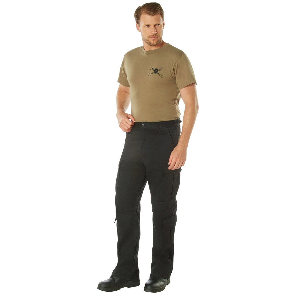 Vintage Black Paratrooper Cargo Pants