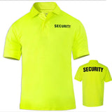 Safety Green Security Moisture Wicking Polo Shirt