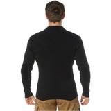 Black Acrylic Quarter Zip Military Commando Sweater