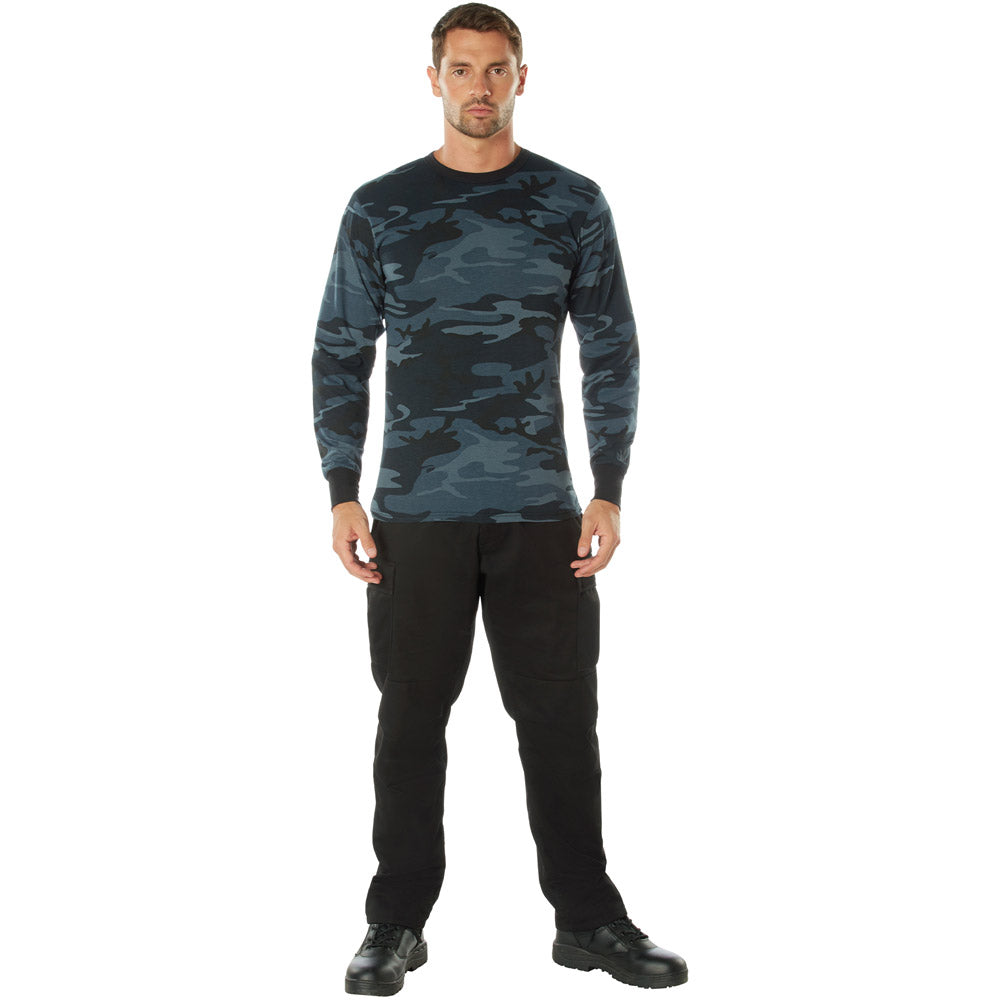 Midnight Blue Camo Long Sleeve Shirt