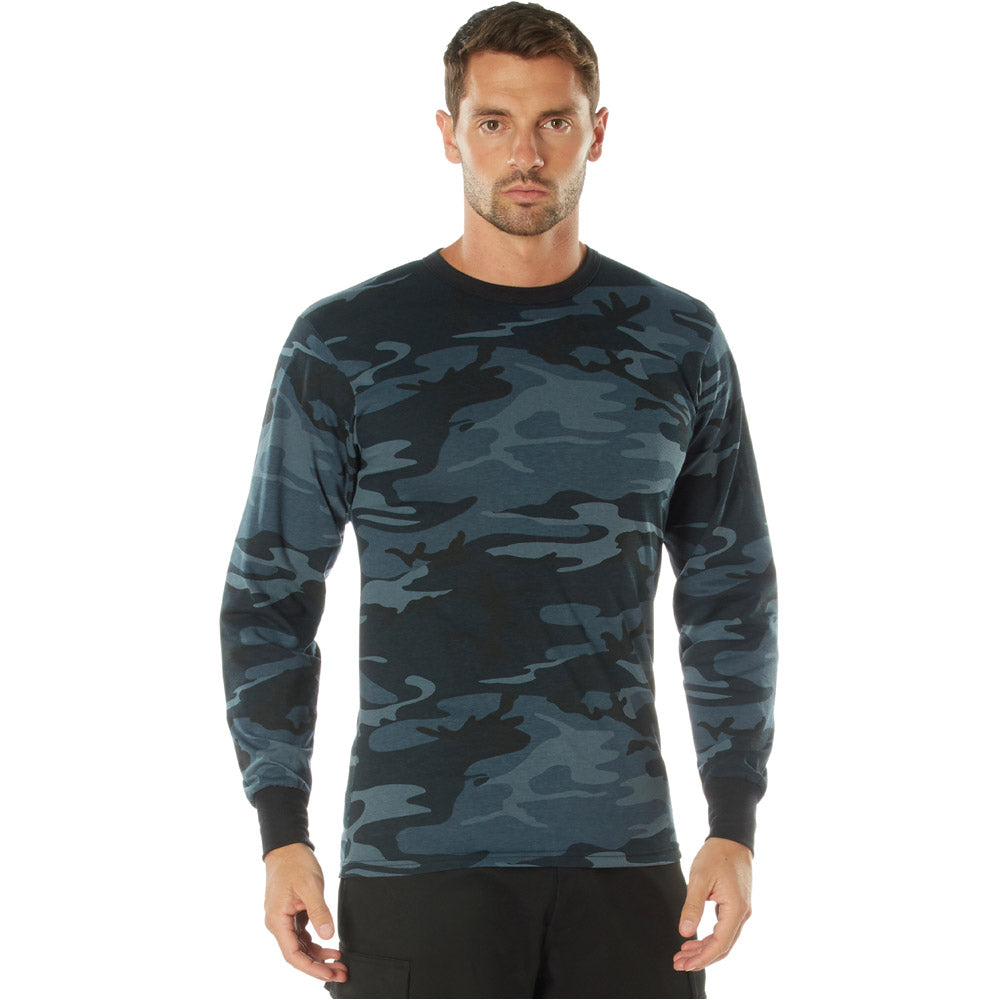 Midnight Blue Camo Long Sleeve Shirt