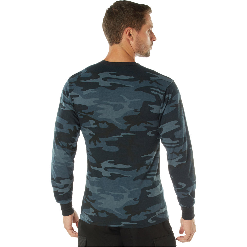 Midnight Blue Camo Long Sleeve Shirt