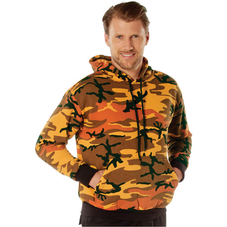 Orange Camo Pullover Hoodie