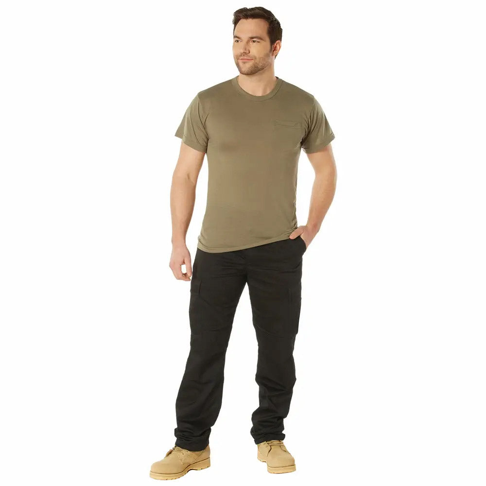 Rothco Cotton Blend Men's Military Pocket T-Shirt