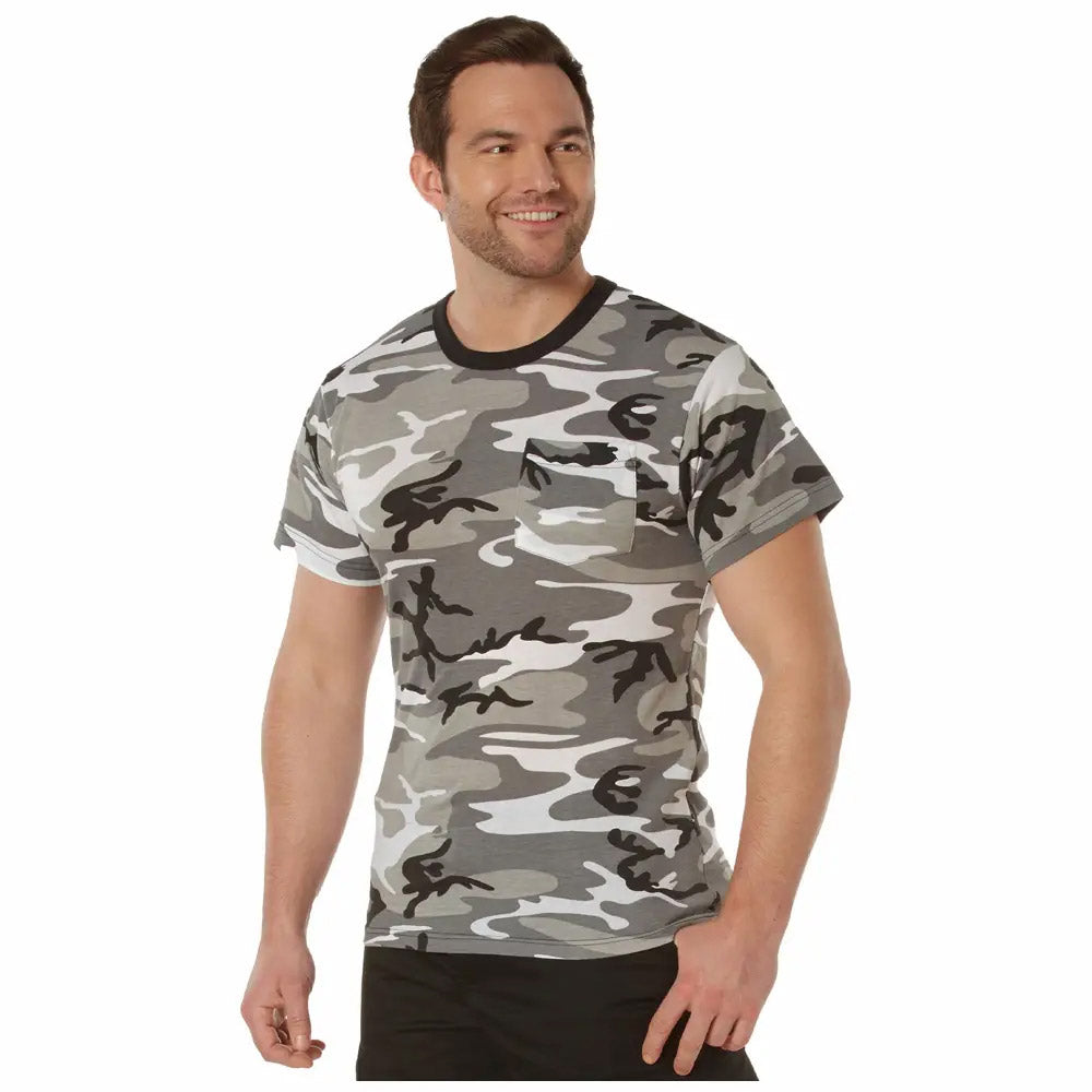 Rothco Cotton Blend Men's Military Pocket T-Shirt