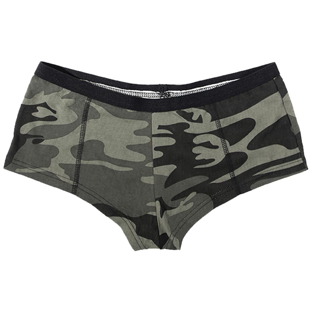 Women's Black Camo Booty Camp Boyshorts