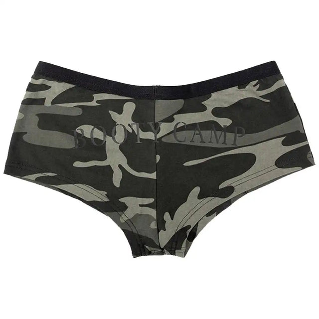 Women's Black Camo Booty Camp Boyshorts