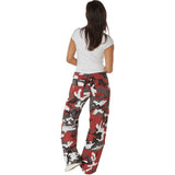 Women's Red Camo Paratrooper Fatigue Pants