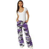 Women's Purple Camo Paratrooper Fatigue Pants