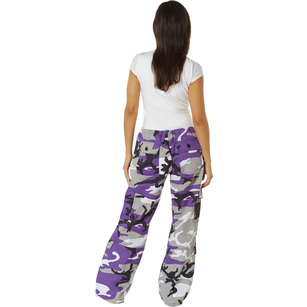 Women's Purple Camo Paratrooper Fatigue Pants