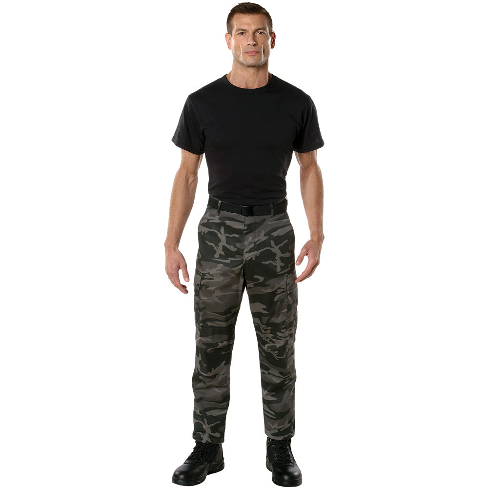 Black Grey Camouflage BDU Pant