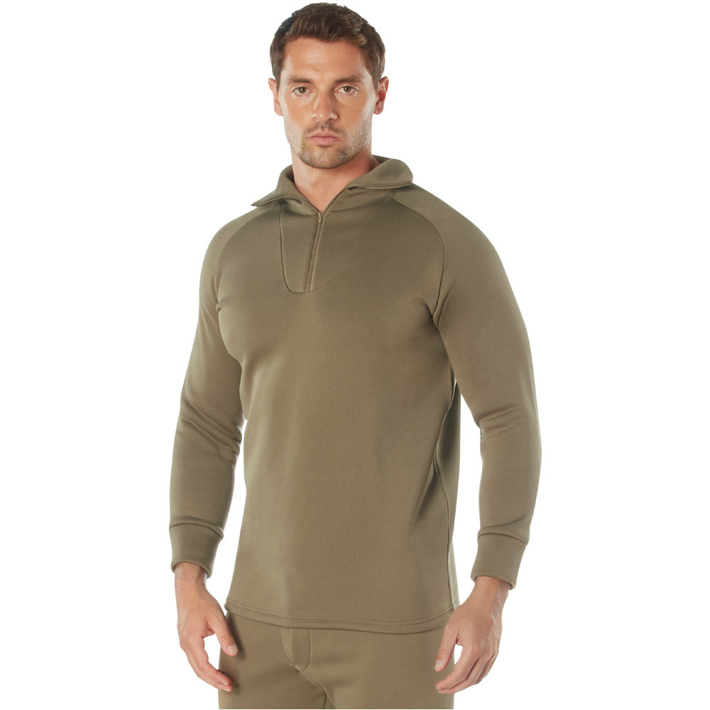 AR670-1 Coyote Brown Gen 3 ECWCS Zip Collar Thermal Shirt