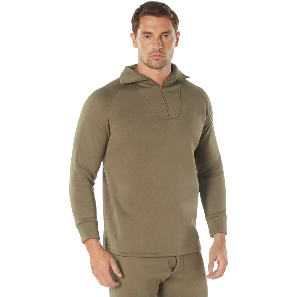 AR670-1 Coyote Brown Gen 3 ECWCS Zip Collar Thermal Shirt