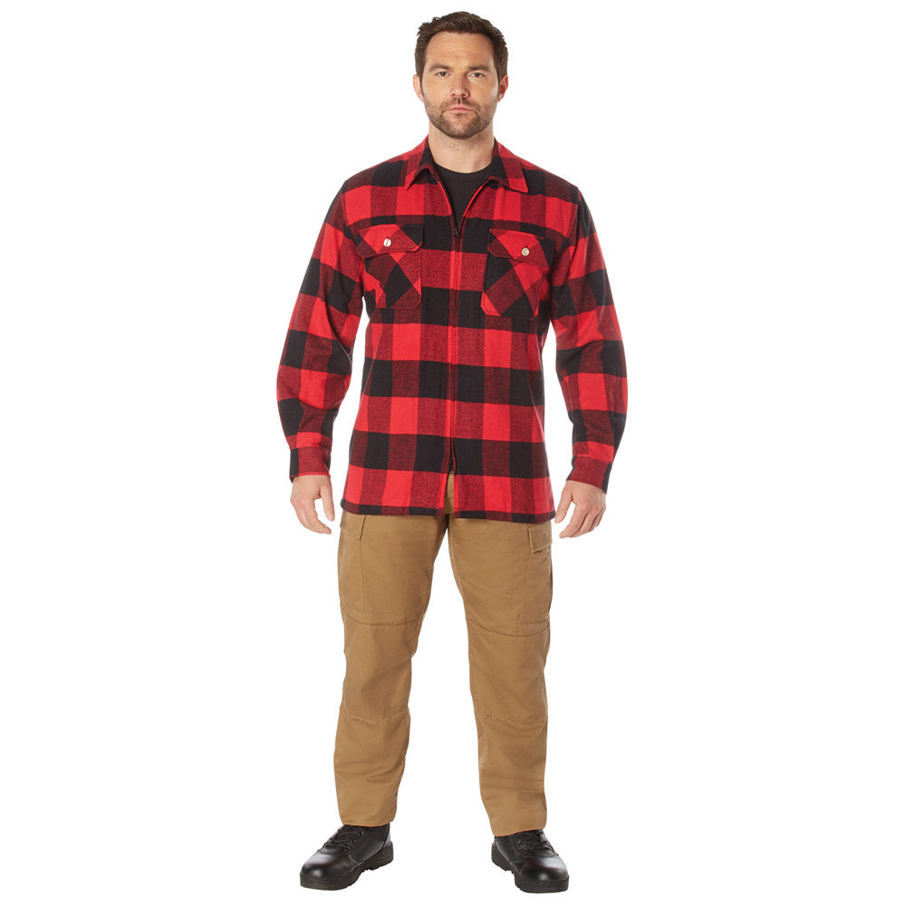 Concealed Carry Zip Flannel Shirt