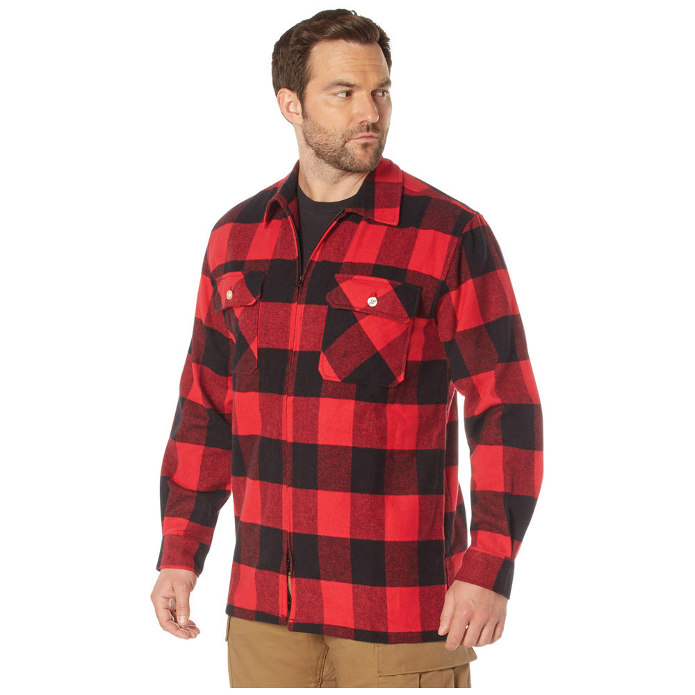 Concealed Carry Zip Flannel Shirt