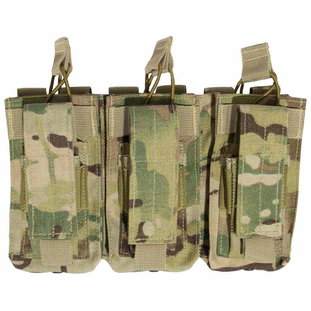 Rothco Multicam MOLLE Triple Kangaroo Rifle and Pistol Mag Pouch