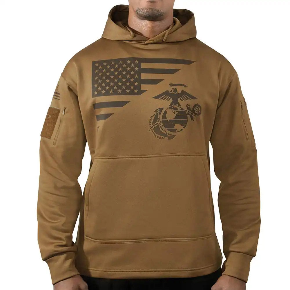 US Flag / USMC Eagle, Globe & Anchor Concealed Carry Hoodie