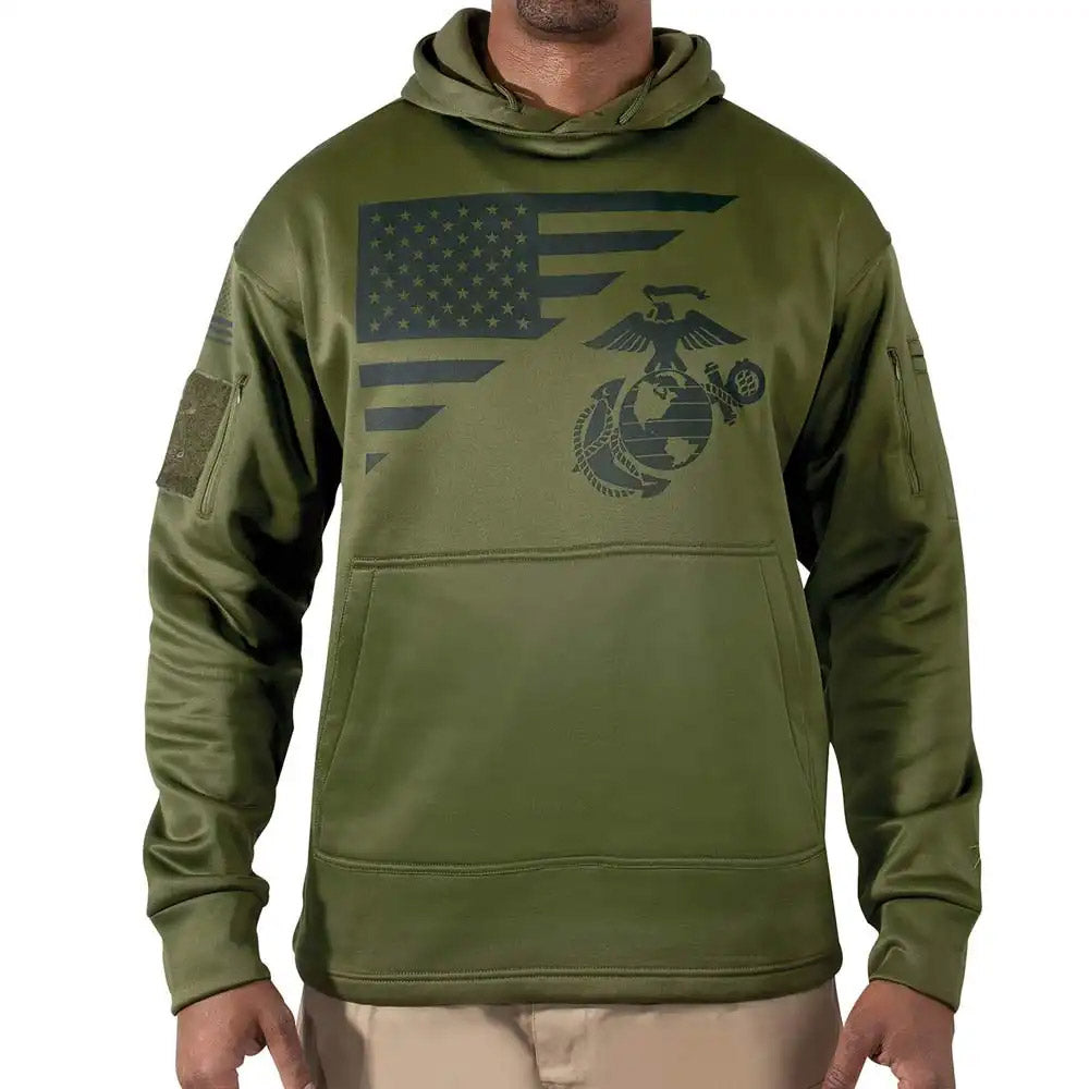 US Flag / USMC Eagle, Globe & Anchor Concealed Carry Hoodie