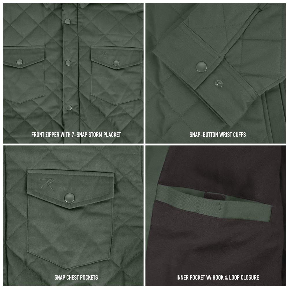 Rothco Diamond Quilted Cotton Rugged Men's Jacket