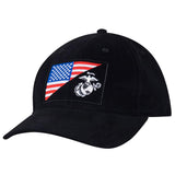 US Marines Globe & Anchor/US Flag Baseball Cap