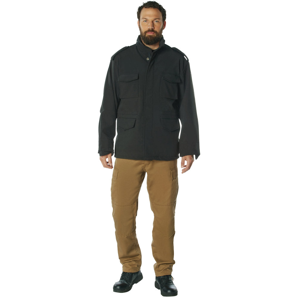 M-65 Military Style Soft Shell Black Tactical Jacket