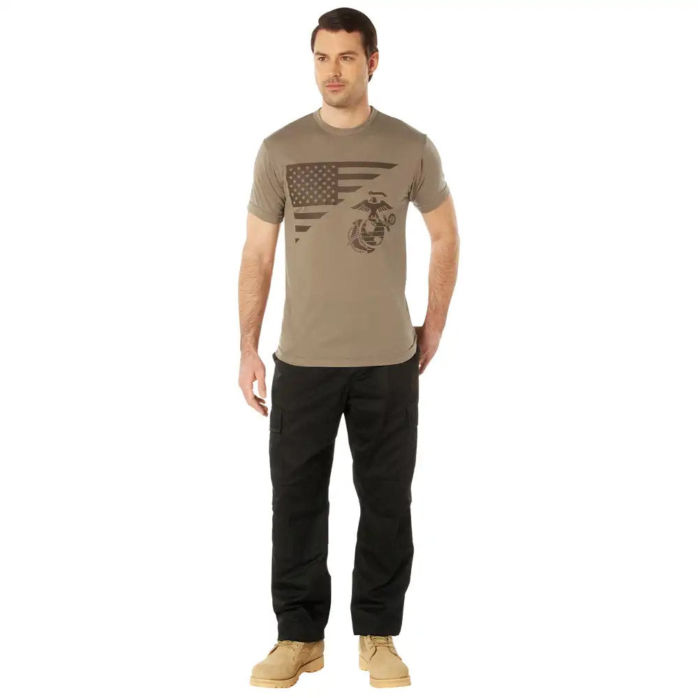 USMC Eagle Globe & Anchor Moisture Wicking T-Shirt