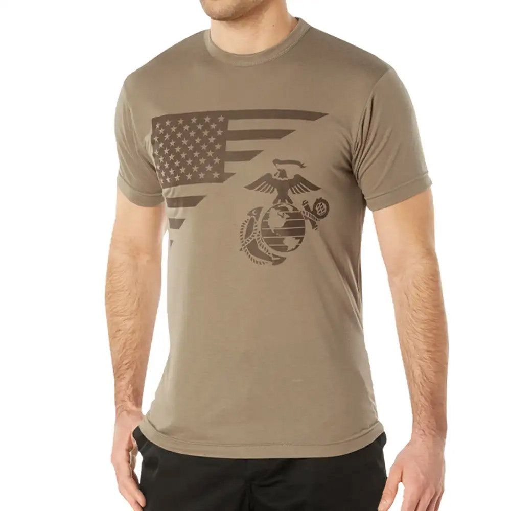 USMC Eagle Globe & Anchor Moisture Wicking T-Shirt