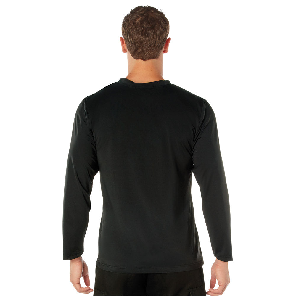 US Army Black Long Sleeve Performance Shirt