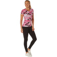 Women's Pink Camo Longline V-Neck T-Shirt