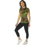 Women's Short Sleeve Woodland Camo Longline T-Shirt