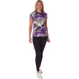 Women's Purple Camouflage Longline T-Shirt