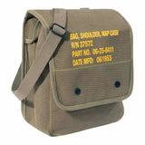 Canvas Military Map Case Shoulder Bag with Stencil